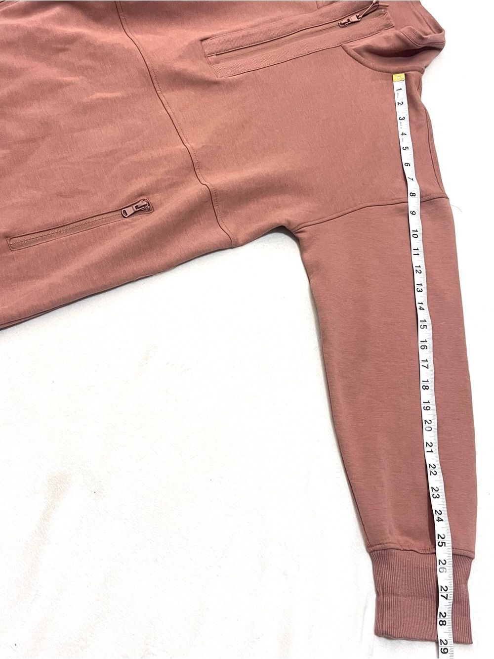 Maurices Dusty Rose Quarter-Zip Pullover Sweatshirt Cuffed Sleeve Women’s Medium - Picture 12 of 15